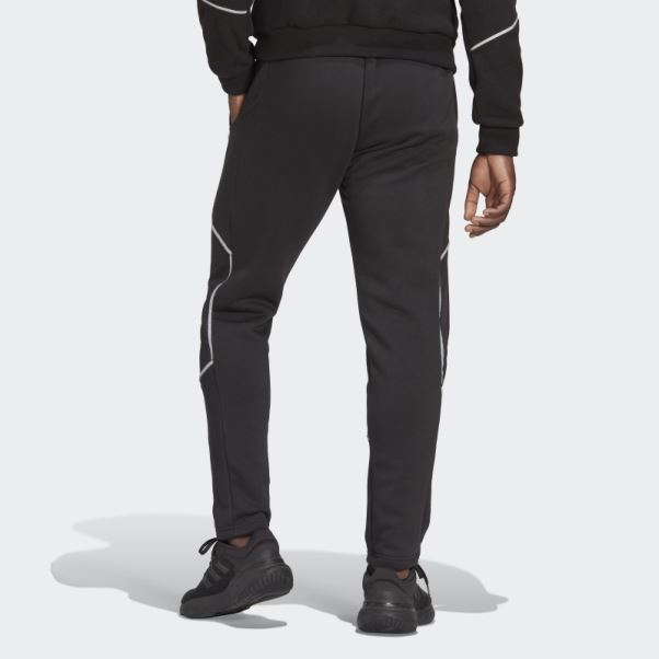 Pantalon De Jogging En Molleton Essentials Reflect-in-the-dark Noir Adidas