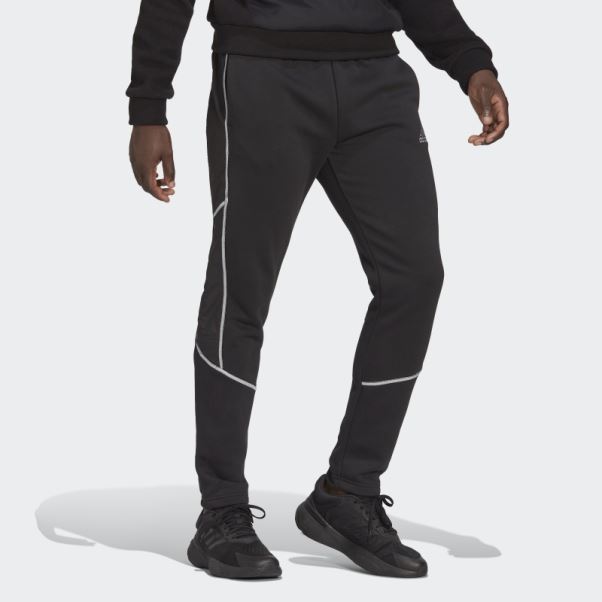 Pantalon De Jogging En Molleton Essentials Reflect-in-the-dark Noir Adidas