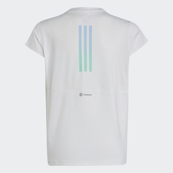 Tee Shirt Aeroready 3 Bandes Blanc Adidas