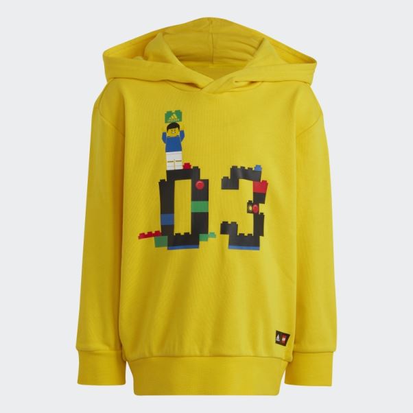 Adidas X Classic Lego Sweat à Capuche Jaune Fashion