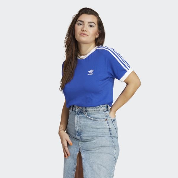 T-shirt Adidas Adicolor Classics 3 Bandes Bleu