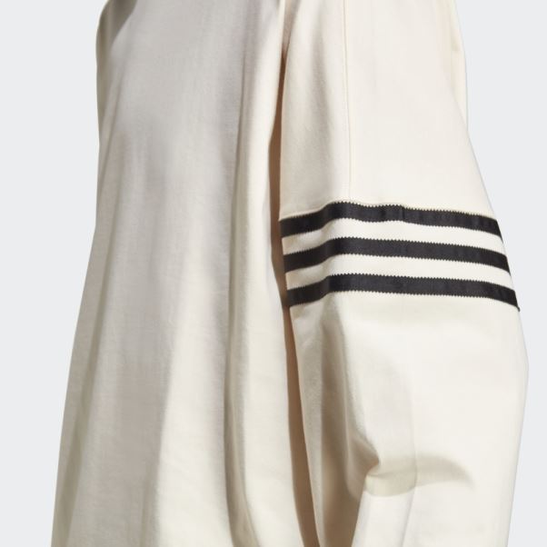 Tee Shirt Manches Longues Adicolor Neuclassics Blanc Adidas