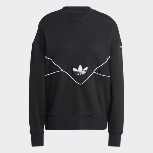 Sweat Adidas Boyfriend Crew Noir