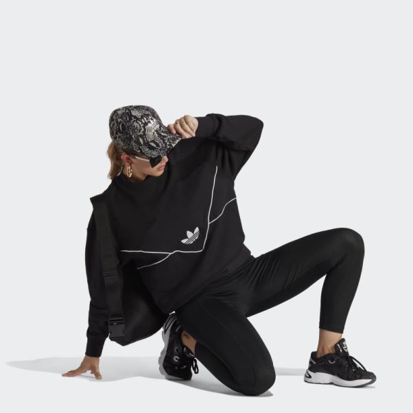 Sweat Adidas Boyfriend Crew Noir