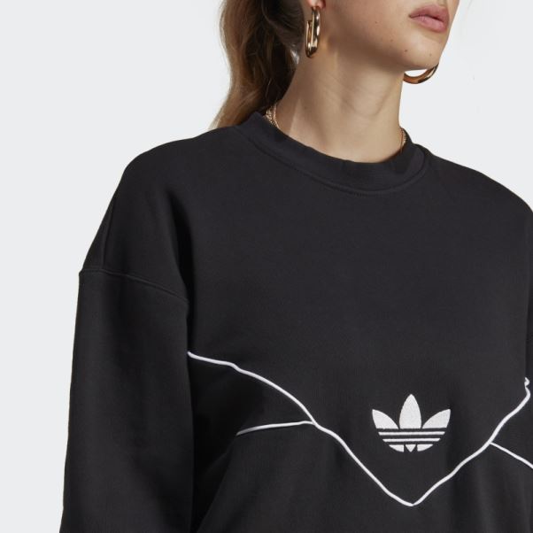 Sweat Adidas Boyfriend Crew Noir