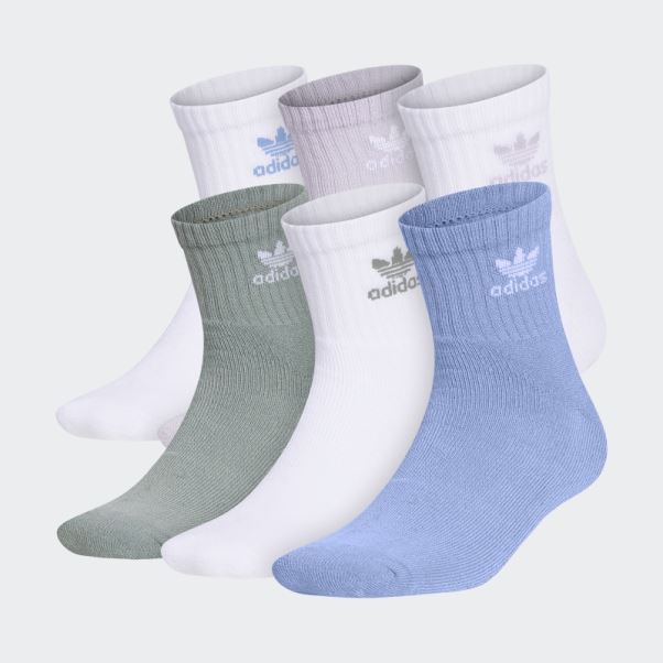 Chaussettes Quart De Trèfle 6 Paires Bleu Aube Adidas