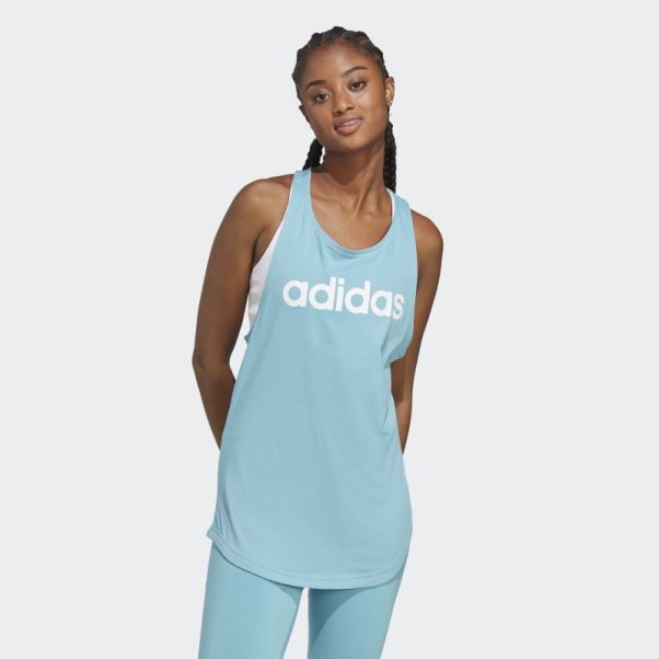 Débardeur Adidas Essentials Bleu Ample Avec Logo