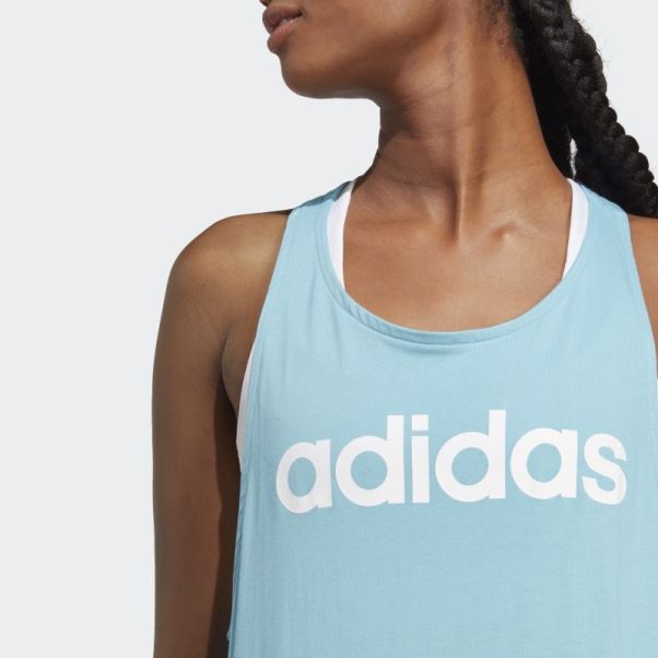 Débardeur Adidas Essentials Bleu Ample Avec Logo