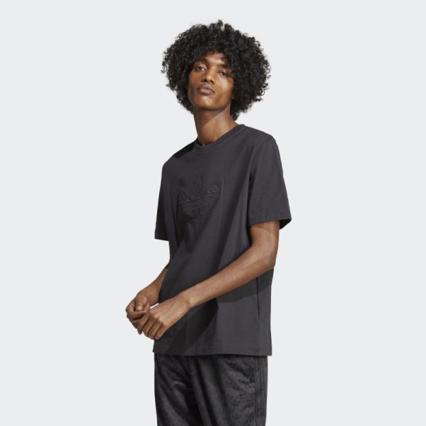 T-shirt Monogramme Graphique Adidas Noir