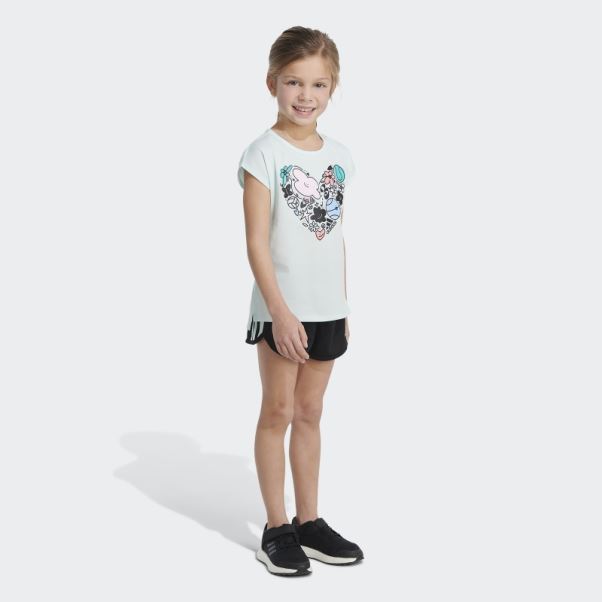 Ensemble T-shirt Graphique Et Short En Mesh Ice Mint Adidas