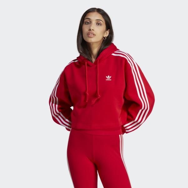Adidas Adicolor Classics Sweat à Capuche Court écarlate