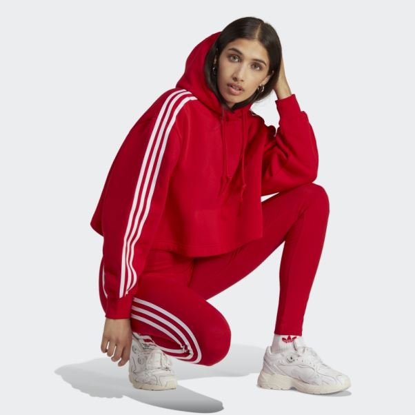 Adidas Adicolor Classics Sweat à Capuche Court écarlate