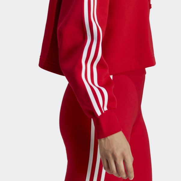 Adidas Adicolor Classics Sweat à Capuche Court écarlate