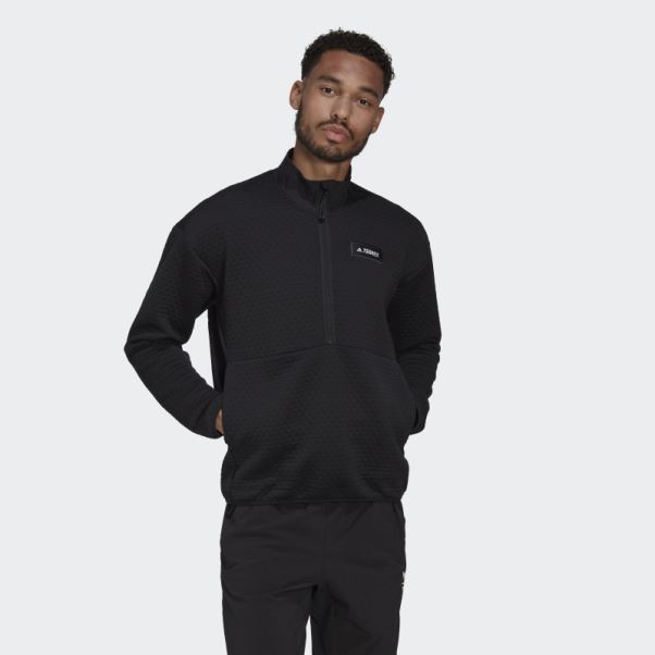 Polaire Demi-zip Adidas Terrex Randonnée Noir