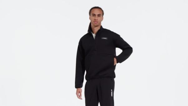 Polaire Demi-zip Adidas Terrex Randonnée Noir