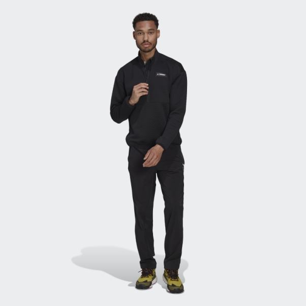 Polaire Demi-zip Adidas Terrex Randonnée Noir