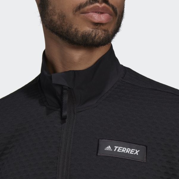 Polaire Demi-zip Adidas Terrex Randonnée Noir