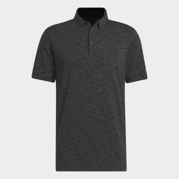 Polo De Golf Teint Dans L'espace Adidas Noir