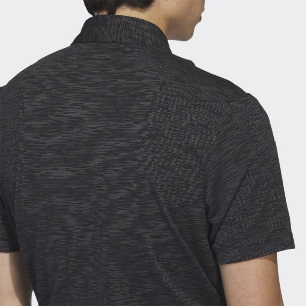 Polo De Golf Teint Dans L'espace Adidas Noir