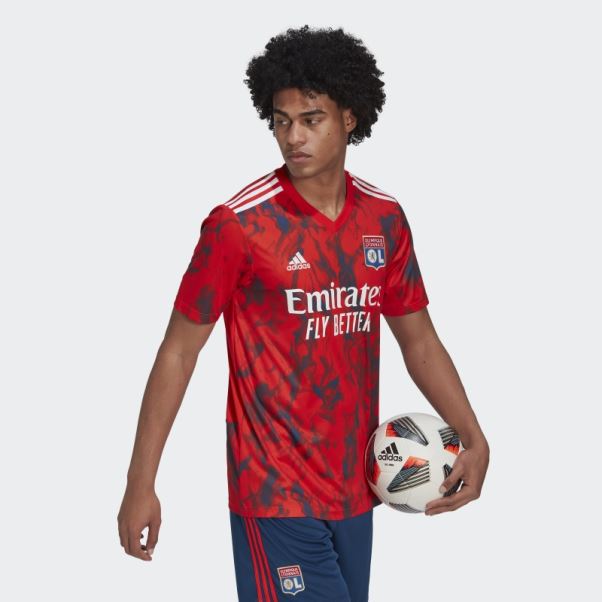 Adidas Maillot Extérieur Olympique Lyonnais 22/23 Rouge