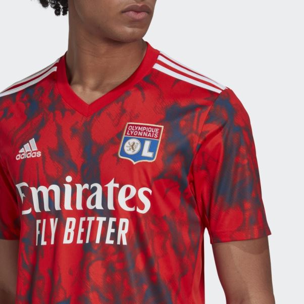 Adidas Maillot Extérieur Olympique Lyonnais 22/23 Rouge