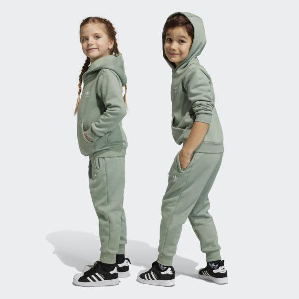 Adicolor Sweat à Capuche Argent Vert Ensemble Adidas