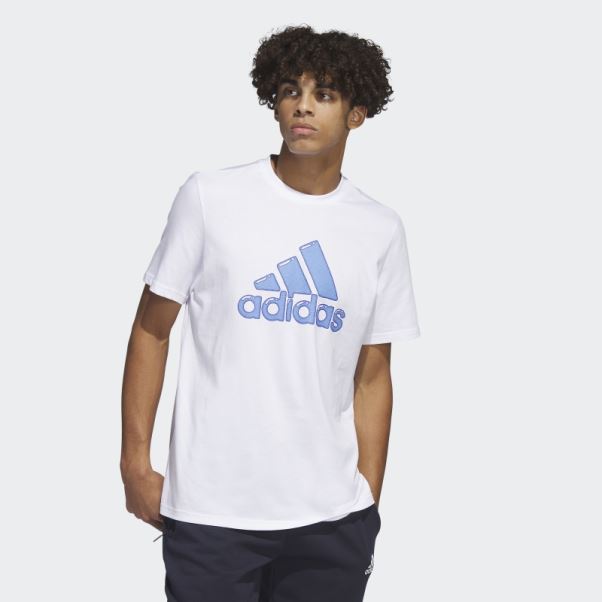 Remplissage Stylo Logo Blanc - T-shirt Graphique Sportswear Adidas