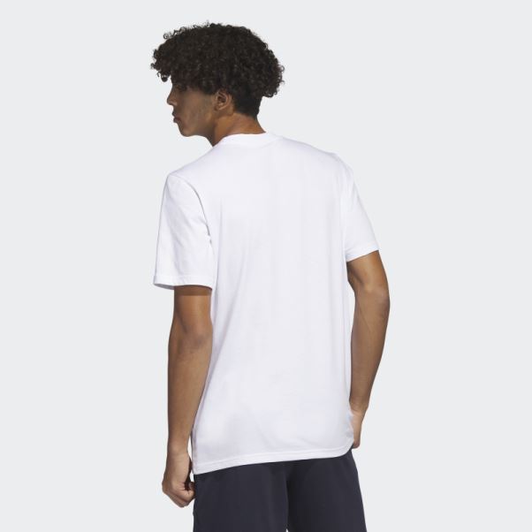 Remplissage Stylo Logo Blanc - T-shirt Graphique Sportswear Adidas