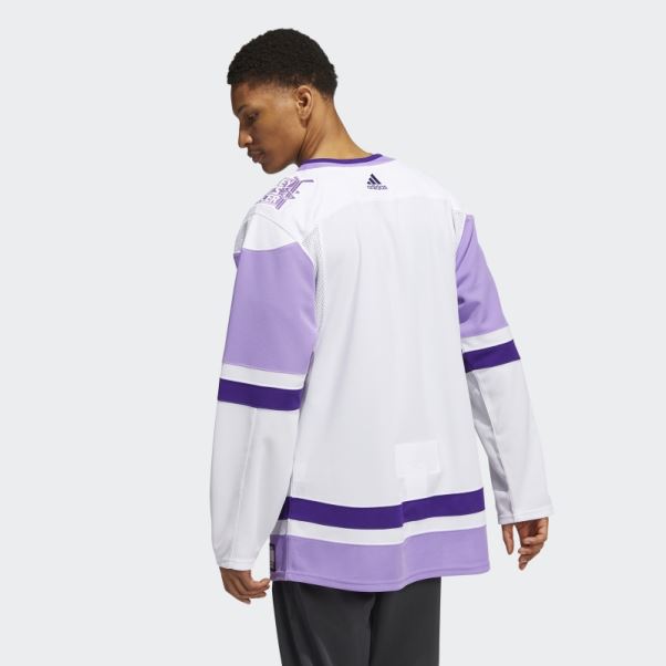 Adidas Maillot Blanc Sénateurs Hockey Lutte Contre Le Cancer