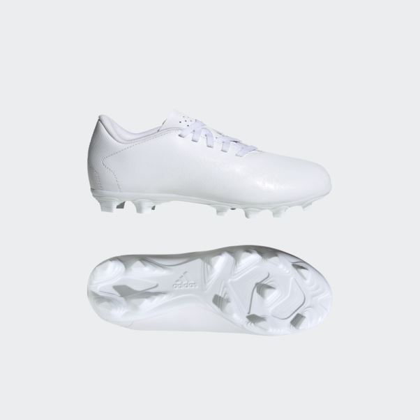 Adidas Predator Precision.4 Chaussures De Football Pour Terrain Souple Blanc