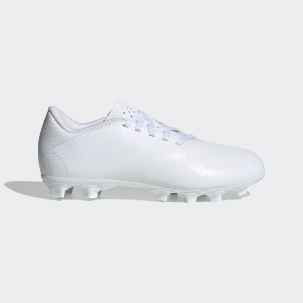 Adidas Predator Precision.4 Chaussures De Football Pour Terrain Souple Blanc