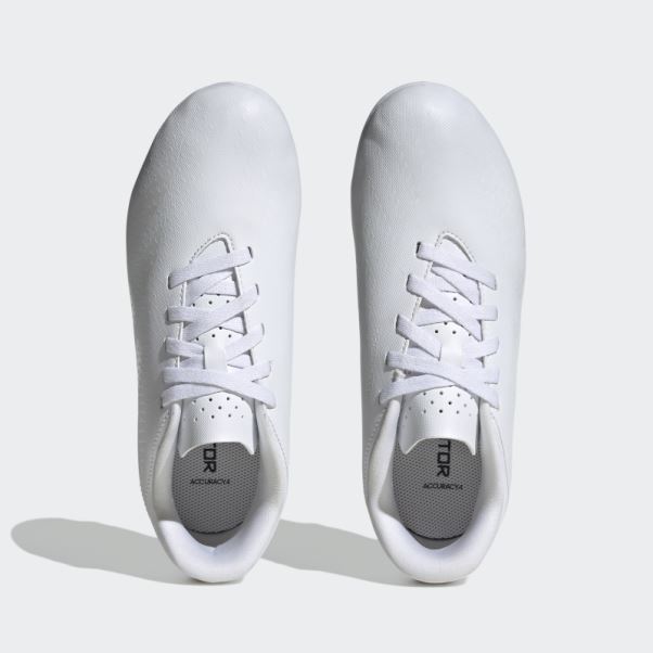 Adidas Predator Precision.4 Chaussures De Football Pour Terrain Souple Blanc