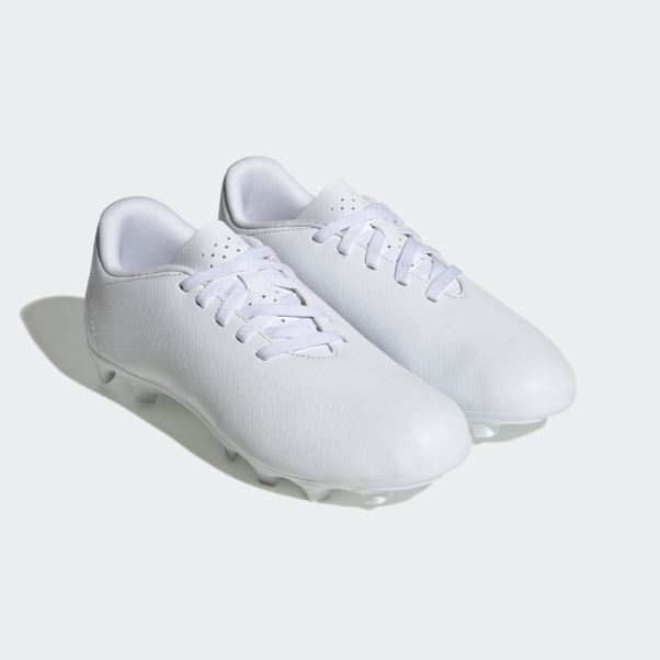 Adidas Predator Precision.4 Chaussures De Football Pour Terrain Souple Blanc