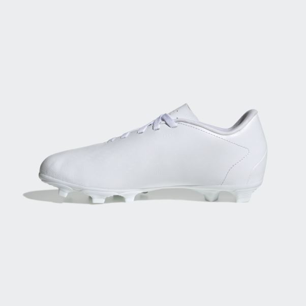 Adidas Predator Precision.4 Chaussures De Football Pour Terrain Souple Blanc