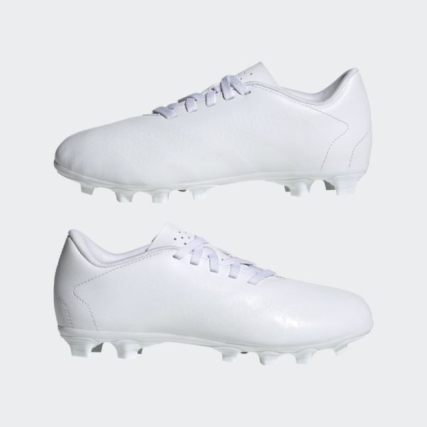 Adidas Predator Precision.4 Chaussures De Football Pour Terrain Souple Blanc