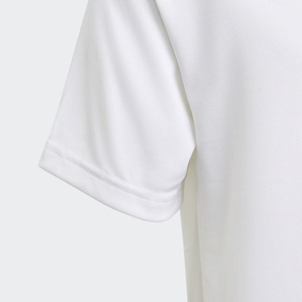 Adidas Aeroready Conçu Pour Déplacer Le T-shirt à Gros Logo Blanc