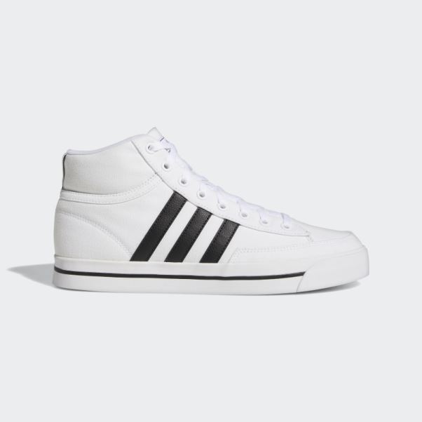 Chaussures De Skateboard Adidas Retrovulc Mid En Toile Blanc