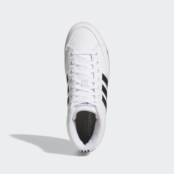 Chaussures De Skateboard Adidas Retrovulc Mid En Toile Blanc