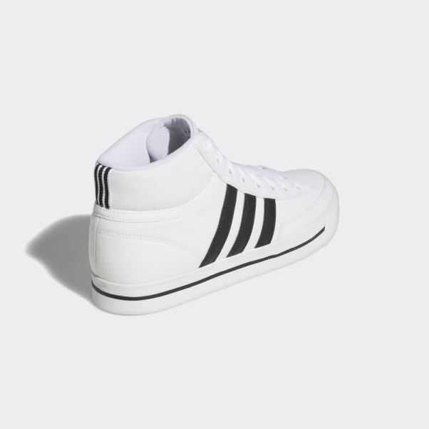 Chaussures De Skateboard Adidas Retrovulc Mid En Toile Blanc