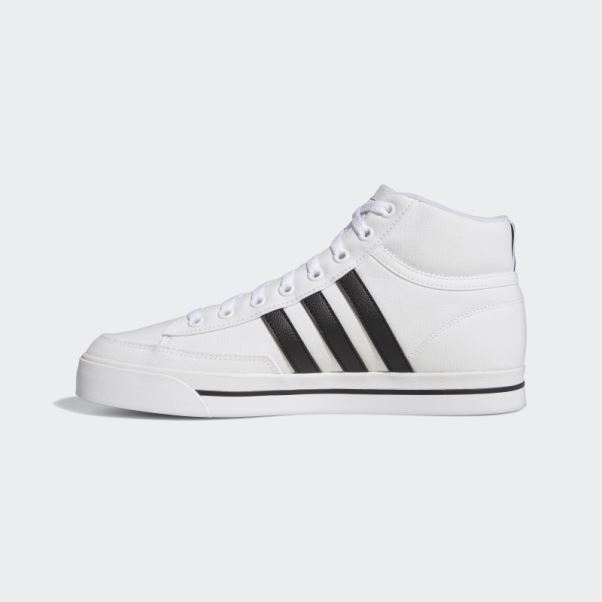 Chaussures De Skateboard Adidas Retrovulc Mid En Toile Blanc