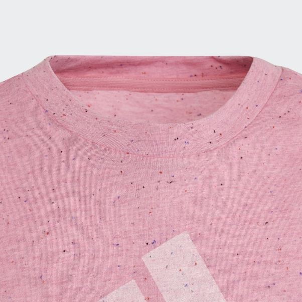 T-shirt Adidas Future Icons Ample En Coton Rose Avec écusson De Sport