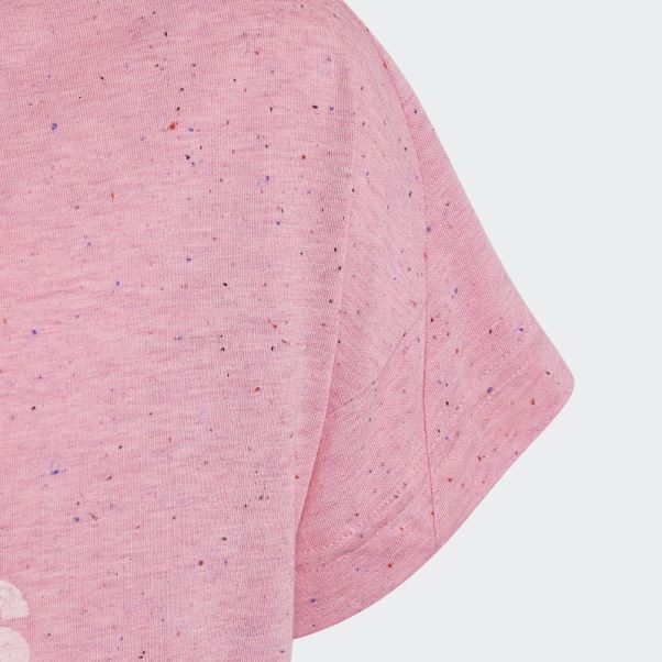 T-shirt Adidas Future Icons Ample En Coton Rose Avec écusson De Sport