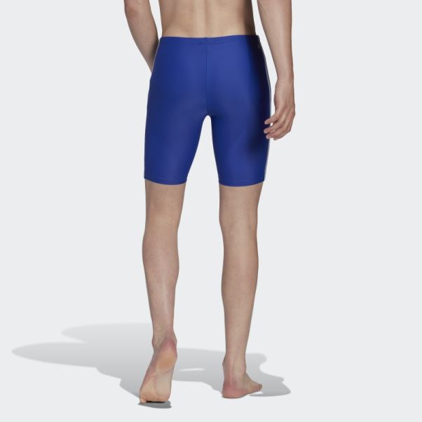 Adidas Maillot De Bain Bleu Classique à 3 Bandes