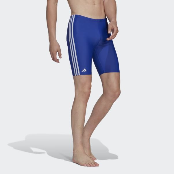 Adidas Maillot De Bain Bleu Classique à 3 Bandes