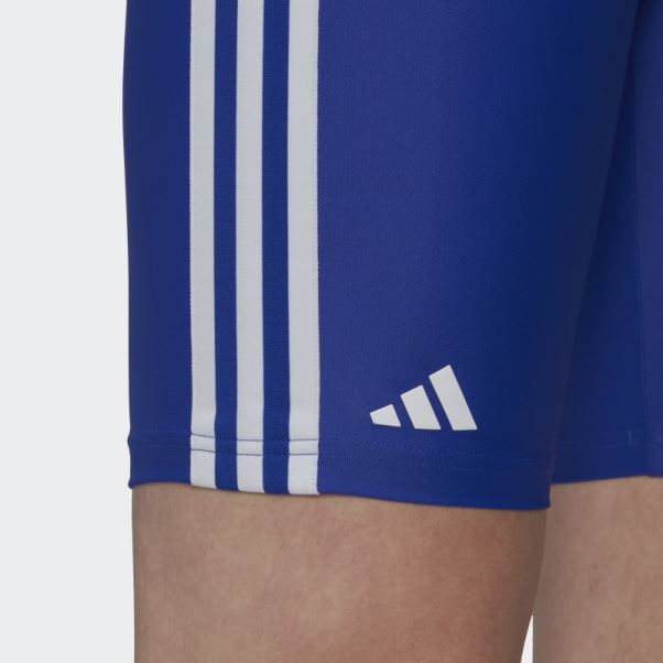 Adidas Maillot De Bain Bleu Classique à 3 Bandes