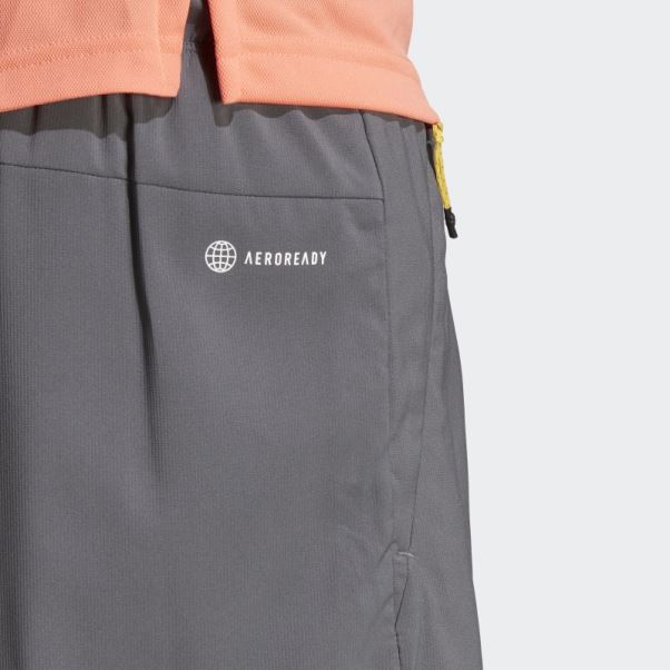 Adidas Train Icon 3-stripes Short D'entraînement Gris