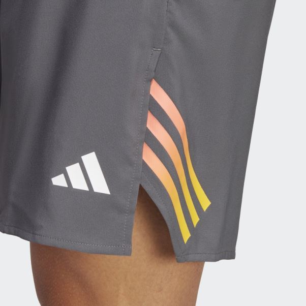 Adidas Train Icon 3-stripes Short D'entraînement Gris