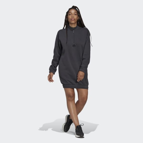 Robe Pull Demi-zip Adidas Carbone