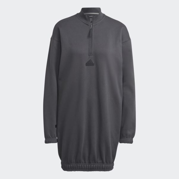 Robe Pull Demi-zip Adidas Carbone