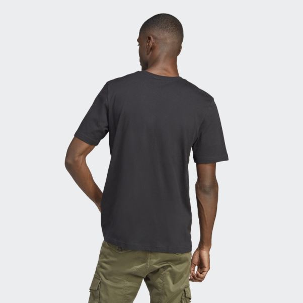 Tee Shirt Chaines Dorées Noir - 50 Ans De Trèfle Adidas